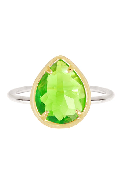 Seagreen Crystal Teardrop Ring - SF