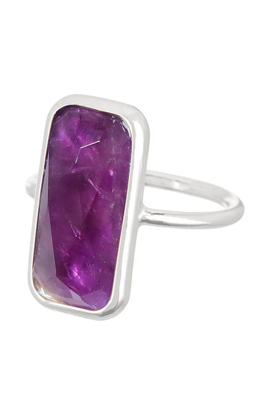 Amethyst Rectangle Ring - SF