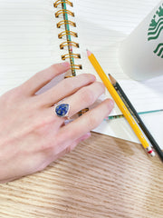 Lapis Teardrop Ring - SF