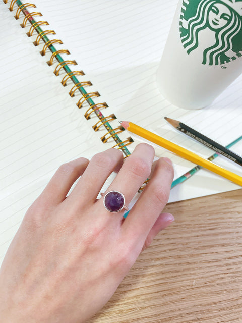 Amethyst Round Ring - SF