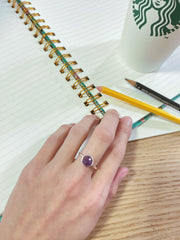 Amethyst Petite Cabochon Ring - SF