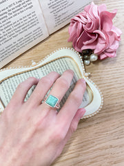 Amazonite Square Cut Ring - SF