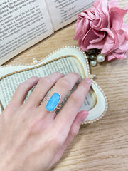 Turquoise Quartz Doublet Casey Ring - SF