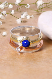 Lapis Tri-Color Spinner Ring - SF