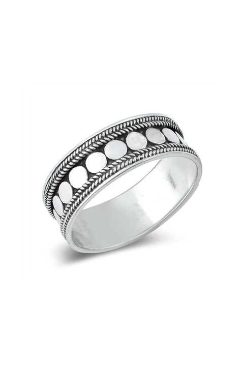 Sterling Silver Bali Band Ring - SS