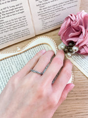 Sterling Silver Flower & Vine Band Ring - SS