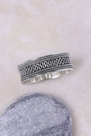 Sterling Silver Bali Style Band Ring - SS