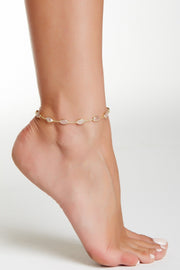 Rose Quartz Station Anklet - GF