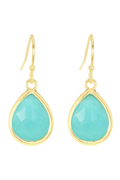 Amazonite Crystal Teardrop Earrings - GF