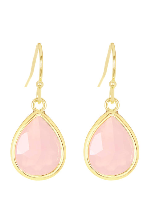 Rose Crystal Teardrop Earrings - GF