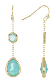 Amazonite Crystal Pendulum Drop Earrings - GF