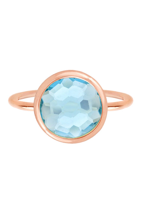 Sky Blue Crystal Lollipop Ring - SF