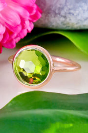 Peridot Crystal Lollipop Ring - SF