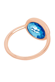 Swiss Blue Crystal Lollipop Ring - SF