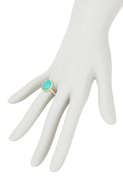 Amazonite Crystal Pear Ring - GF