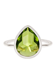 Peridot Crystal Teardrop Ring - SF