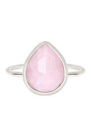 Rose Crystal Teardrop Ring - SF