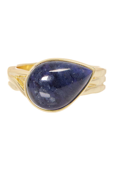 Lapis Teardrop Ring - GF