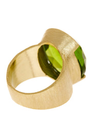 Peridot Crystal Statement Ring - GF