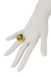 Peridot Crystal Statement Ring - GF