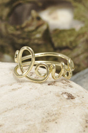 Handmade Love Scroll Ring - GF