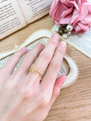 Handmade Love Scroll Ring - GF