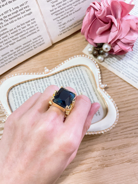 London Blue Crystal Garden Ring - GF