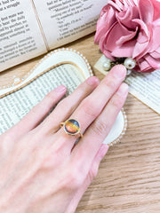 Dyed Quartz Round Ring - GF