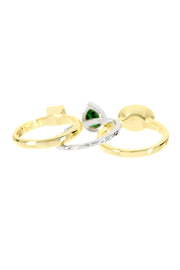 Stack Ring Set In Tri Color - SF/GF