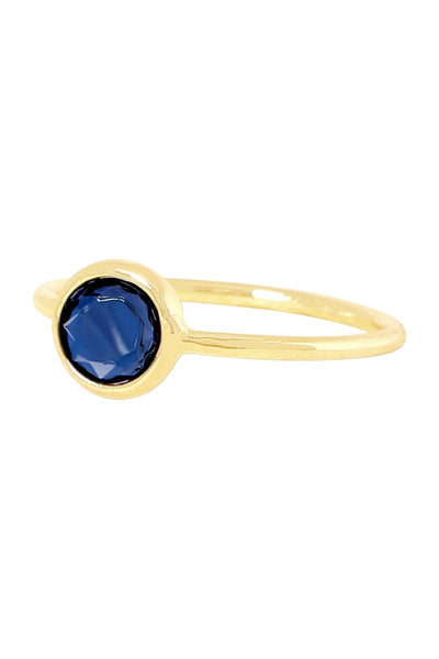 London Blue Crystal Round Ring - GF