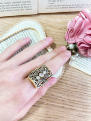 Art Deco CZ Statement Ring - GF