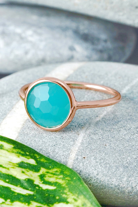 Amazonite Crystal Lollipop Ring - SF