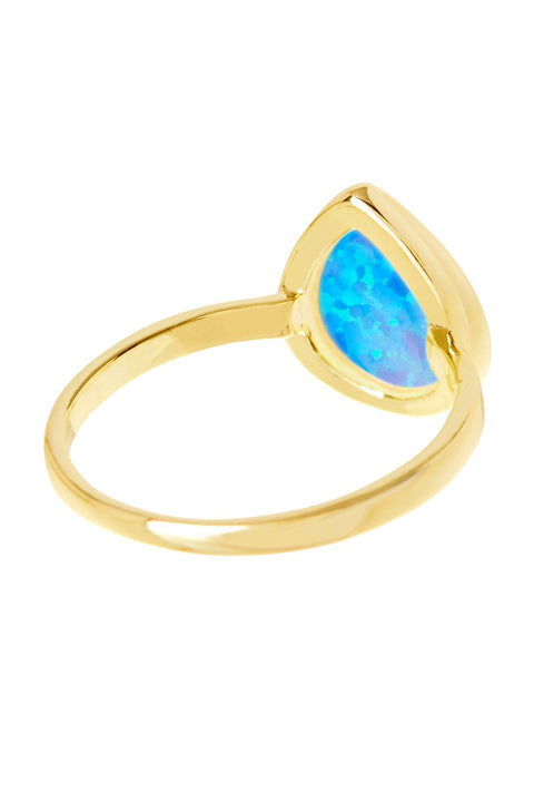 Opal Cotton Candy Teardrop Ring - GF