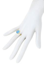 Opal Cotton Candy Teardrop Ring - GF