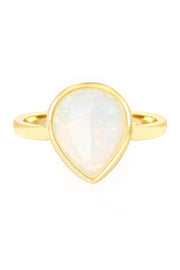 Opal Cotton Candy Teardrop Ring - GF