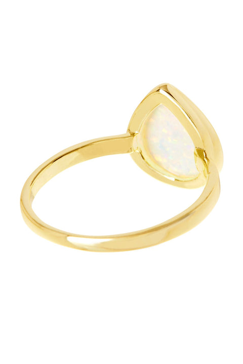 Opal Cotton Candy Teardrop Ring - GF