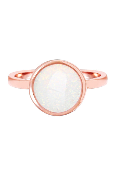 Opal Cotton Candy Ring In Rose Gold- SF