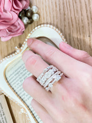 CZ Stack Ring Set - SF