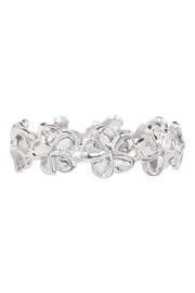 Rhodium Plated Daisy Band Ring - SF