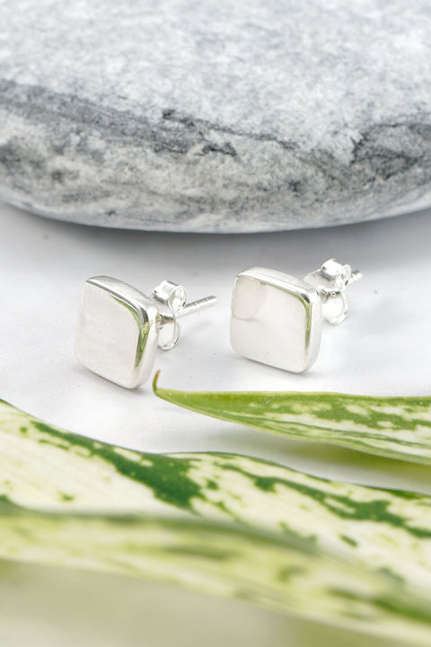 Basic Square Post Earrings - SF