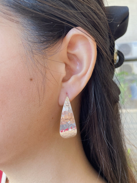 Hammered Threader Drop Earrings - SF