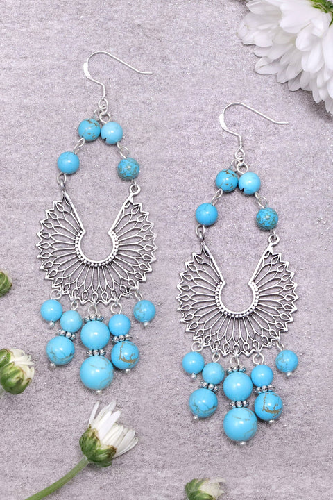 Turquoise Pine Bluff Earrings - SF