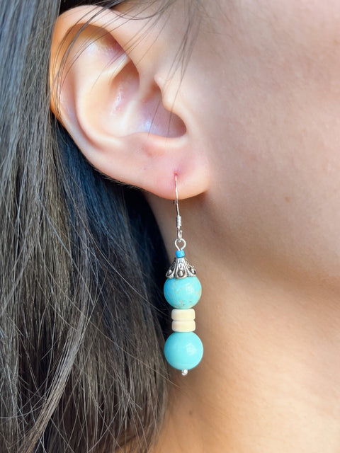 Turquoise Drop Earrings - SF