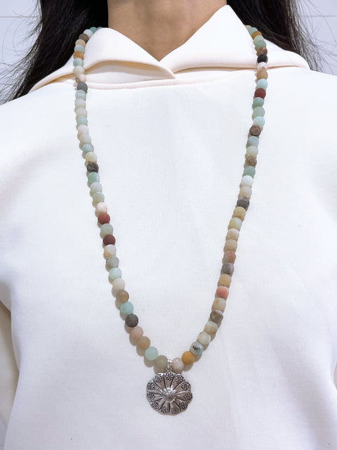 Amazonite Mala Beads Necklace - SF