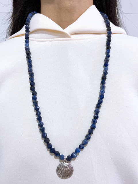 Lapis Mala Beads Necklace - SF