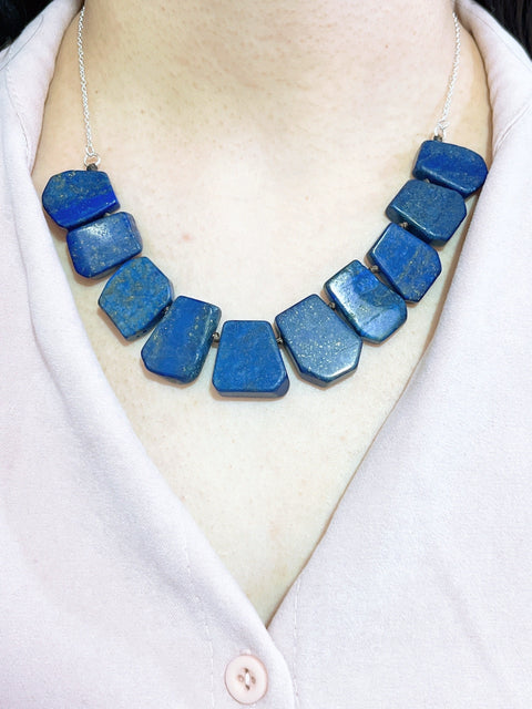 Lapis Bib Necklace - SF