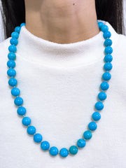 Turquoise & Silver Plated Nogales Necklace - SF