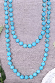 Turquoise & Silver Plated Tempe Necklace - SF