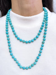 Turquoise & Silver Plated Tempe Necklace - SF