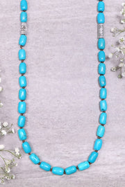 Turquoise & Silver Plated Lunas Necklace - SF